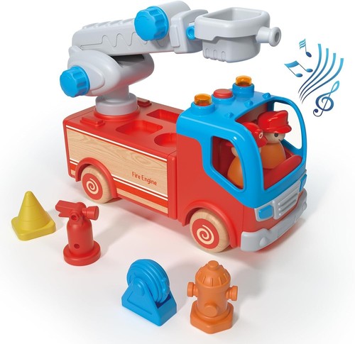 Wooden fire truck - toy,