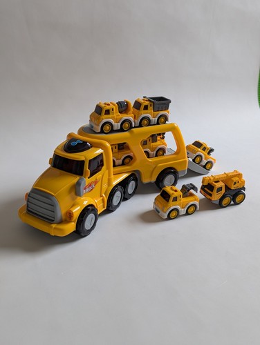 Yellow transporter truck with - truck,