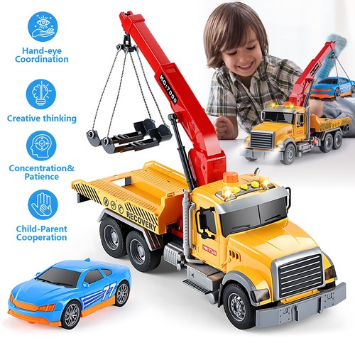 Tow truck crane toy with - truck,