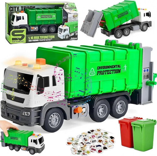 Garbage truck toy with - toy, lights
