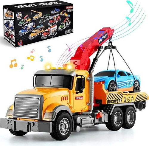 Tow truck toy friction powered - tow,