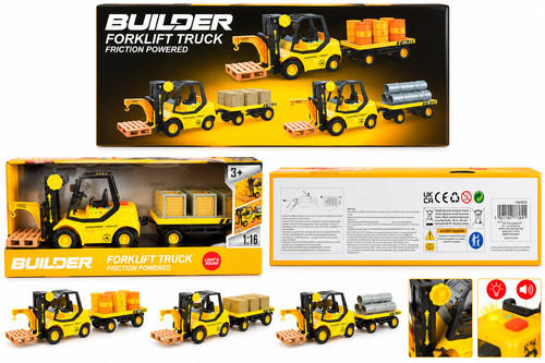 Builder forklift truck - truck, toy